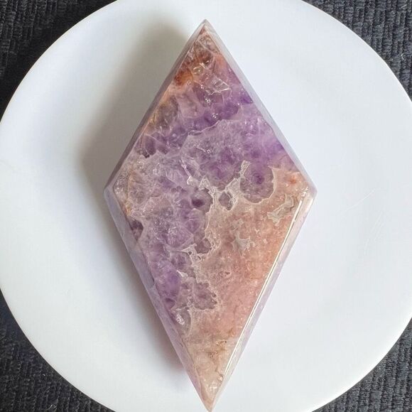 Amethyst Crazy Lace Crystal Diamond / Rhombus - Picture 3 of 10